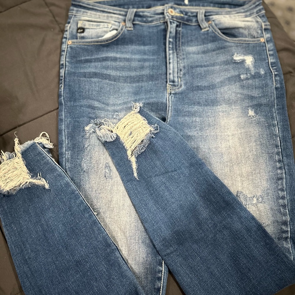 KanCan Blue Skinny Distressed Jeans